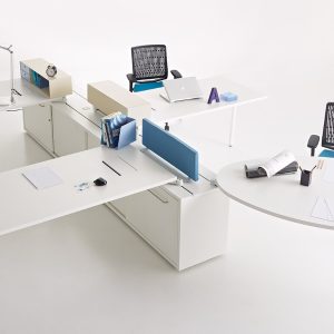 birouri modulare albe